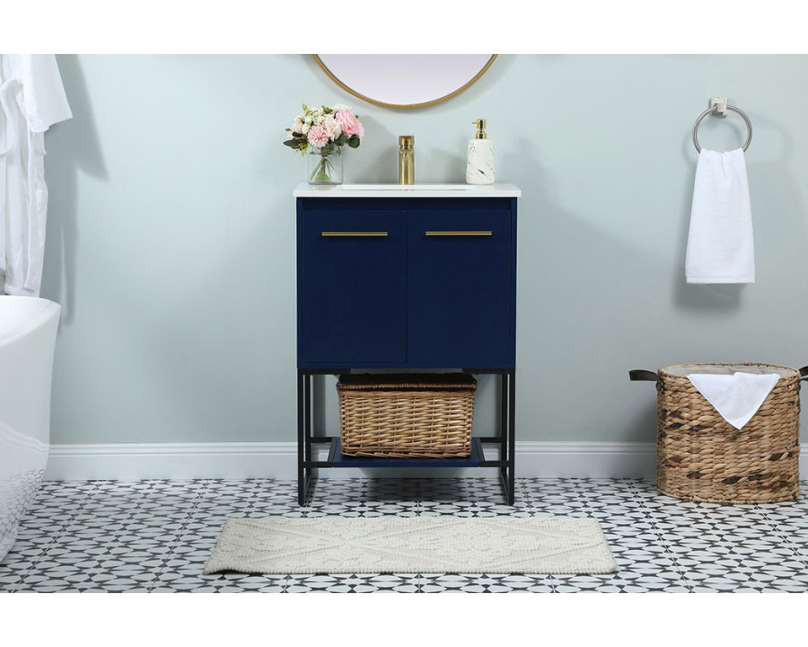 Elegant Bathroom Vanity - Blue (VF42524MBL)