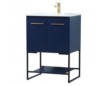 Elegant Bathroom Vanity - Blue (VF42524MBL)