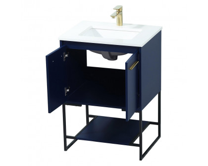 Elegant Bathroom Vanity - Blue (VF42524MBL)