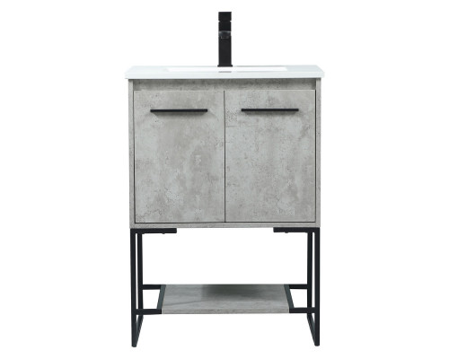 Elegant Bathroom Vanity - Concrete Gray (VF42524MCG)