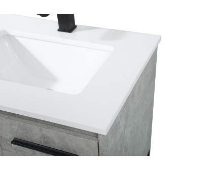 Elegant Bathroom Vanity - Concrete Gray (VF42524MCG)