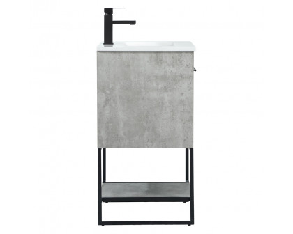 Elegant Bathroom Vanity - Concrete Gray (VF42524MCG)