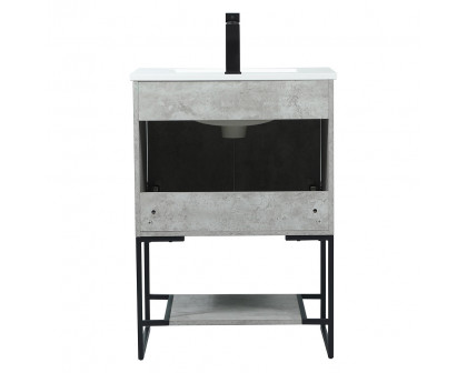 Elegant Bathroom Vanity - Concrete Gray (VF42524MCG)