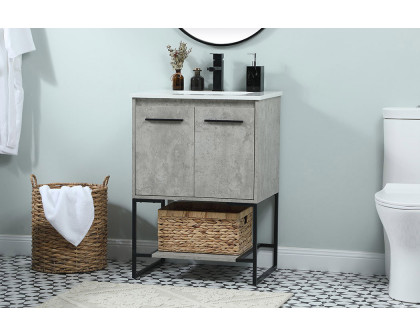 Elegant Bathroom Vanity - Concrete Gray (VF42524MCG)