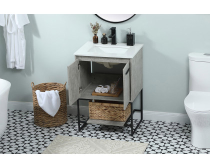 Elegant Bathroom Vanity - Concrete Gray (VF42524MCG)