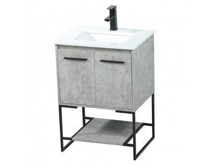 Elegant Bathroom Vanity - Concrete Gray (VF42524MCG)