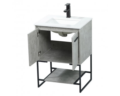 Elegant Bathroom Vanity - Concrete Gray (VF42524MCG)