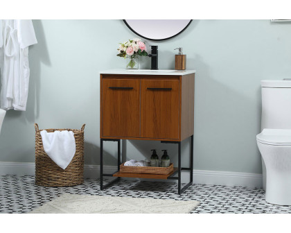 Elegant Bathroom Vanity - Teak (VF42524MTK)