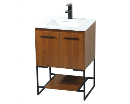 Elegant Bathroom Vanity - Teak (VF42524MTK)