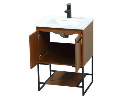 Elegant Bathroom Vanity - Teak (VF42524MTK)