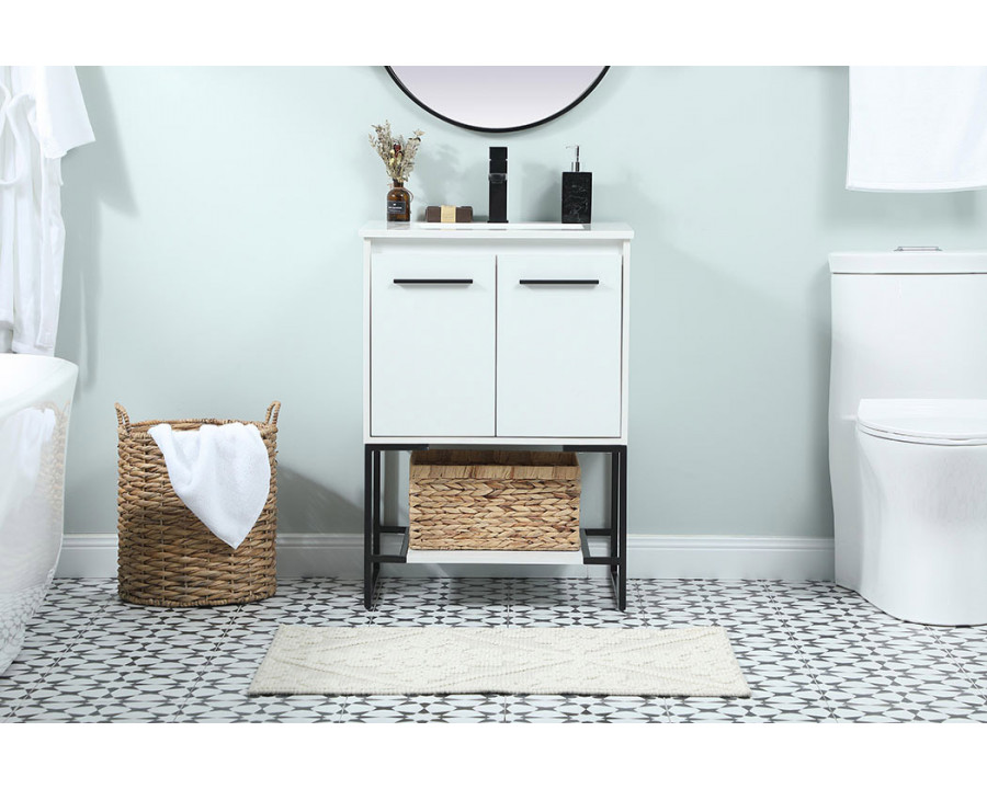 Elegant Bathroom Vanity - White (VF42524MWH)