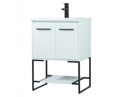 Elegant Bathroom Vanity - White (VF42524MWH)