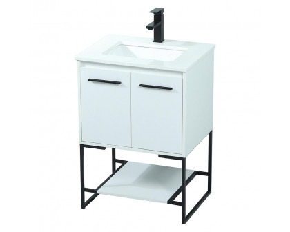 Elegant Bathroom Vanity - White (VF42524MWH)