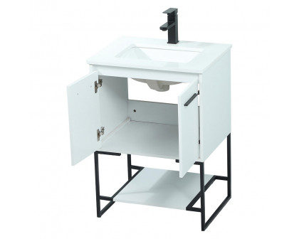 Elegant Bathroom Vanity - White (VF42524MWH)