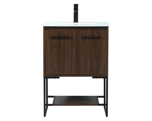 Elegant Bathroom Vanity - Walnut (VF42524MWT)