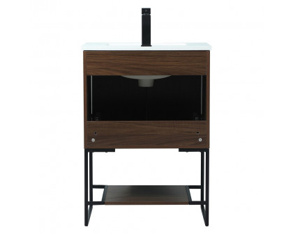 Elegant Bathroom Vanity - Walnut (VF42524MWT)