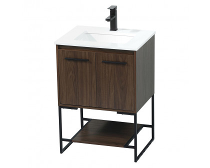 Elegant Bathroom Vanity - Walnut (VF42524MWT)