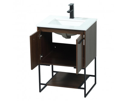 Elegant Bathroom Vanity - Walnut (VF42524MWT)