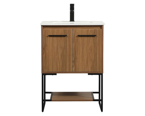 Elegant Bathroom Vanity - Walnut Brown (VF42524WB)