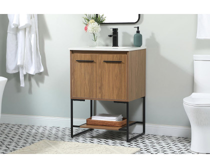 Elegant Bathroom Vanity - Walnut Brown (VF42524WB)