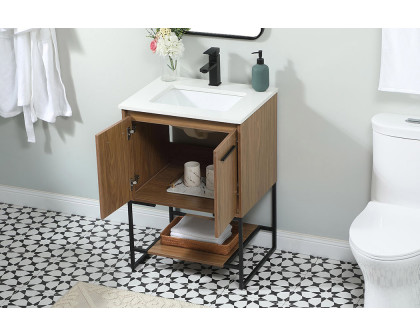 Elegant Bathroom Vanity - Walnut Brown (VF42524WB)