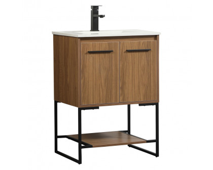 Elegant Bathroom Vanity - Walnut Brown (VF42524WB)