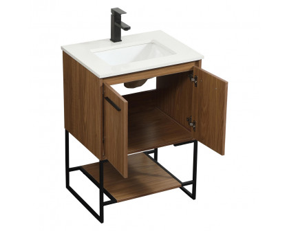 Elegant Bathroom Vanity - Walnut Brown (VF42524WB)