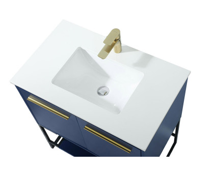 Elegant Bathroom Vanity - Blue (VF42530MBL)