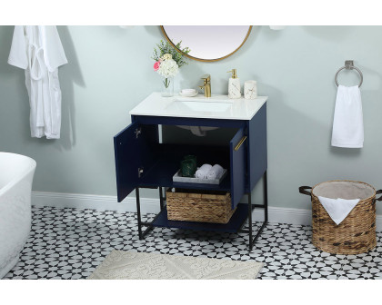 Elegant Bathroom Vanity - Blue (VF42530MBL)