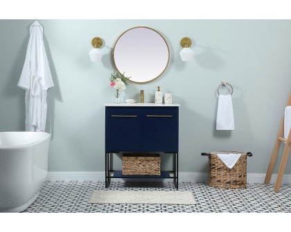 Elegant Bathroom Vanity - Blue (VF42530MBL)