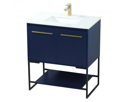 Elegant Bathroom Vanity - Blue (VF42530MBL)