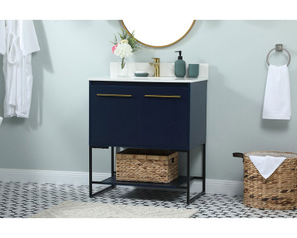 Elegant Bathroom Vanity - Blue (VF42530MBL-BS)