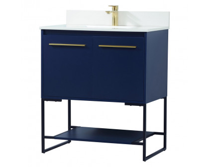 Elegant Bathroom Vanity - Blue (VF42530MBL-BS)