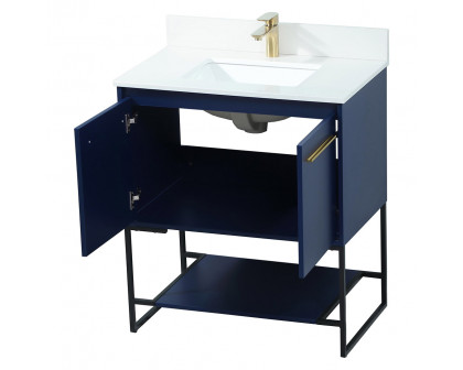 Elegant Bathroom Vanity - Blue (VF42530MBL-BS)