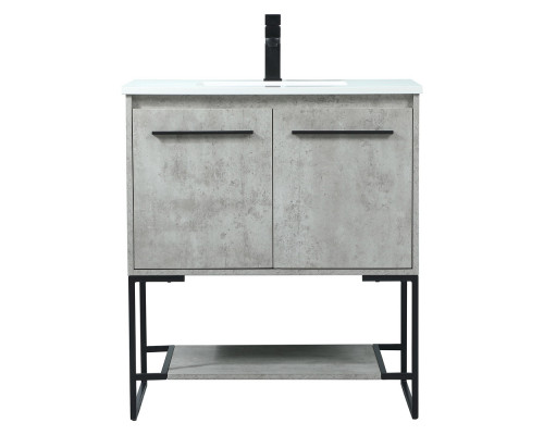 Elegant Bathroom Vanity - Concrete Gray (VF42530MCG)