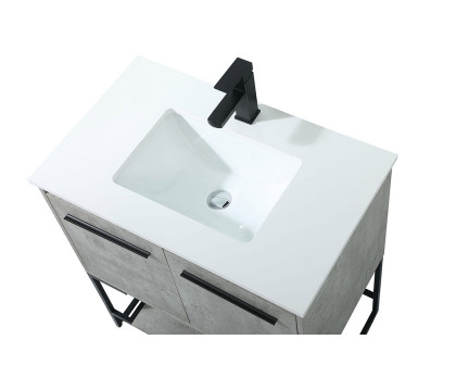 Elegant Bathroom Vanity - Concrete Gray (VF42530MCG)