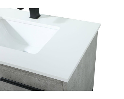 Elegant Bathroom Vanity - Concrete Gray (VF42530MCG)