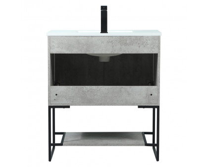 Elegant Bathroom Vanity - Concrete Gray (VF42530MCG)