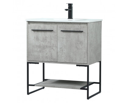 Elegant Bathroom Vanity - Concrete Gray (VF42530MCG)