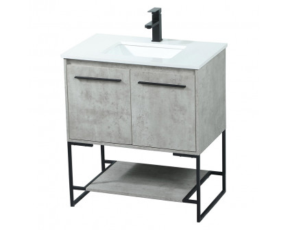 Elegant Bathroom Vanity - Concrete Gray (VF42530MCG)