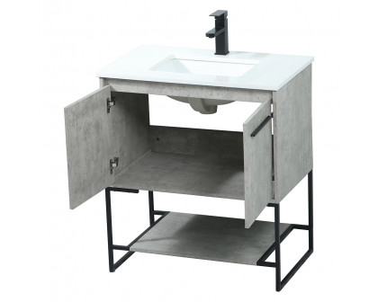 Elegant Bathroom Vanity - Concrete Gray (VF42530MCG)