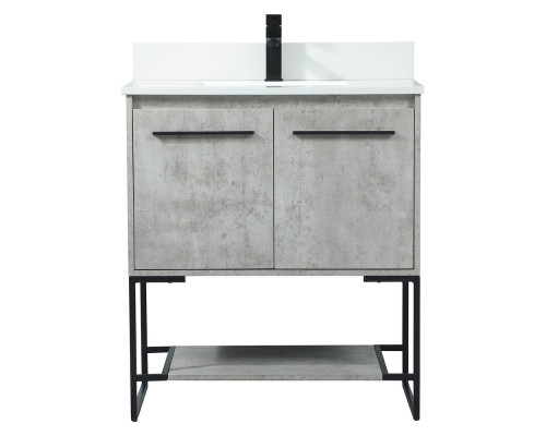 Elegant Bathroom Vanity - Concrete Gray (VF42530MCG-BS)