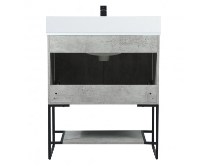 Elegant Bathroom Vanity - Concrete Gray (VF42530MCG-BS)