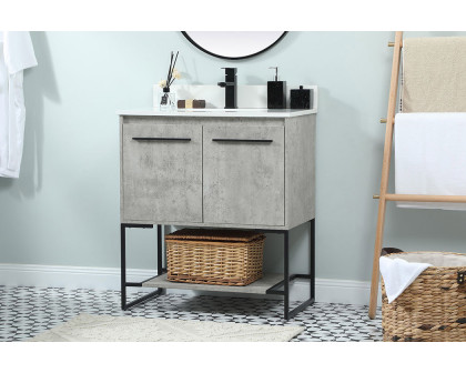 Elegant Bathroom Vanity - Concrete Gray (VF42530MCG-BS)