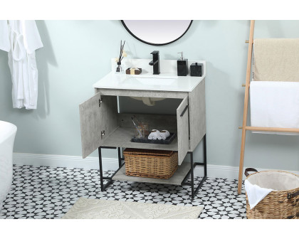 Elegant Bathroom Vanity - Concrete Gray (VF42530MCG-BS)