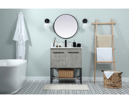 Elegant Bathroom Vanity - Concrete Gray (VF42530MCG-BS)