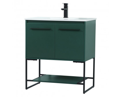 Elegant Bathroom Vanity - Green (VF42530MGN)