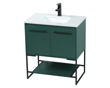 Elegant Bathroom Vanity - Green (VF42530MGN)