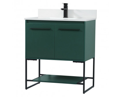 Elegant Bathroom Vanity - Green (VF42530MGN-BS)