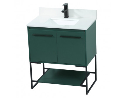 Elegant Bathroom Vanity - Green (VF42530MGN-BS)